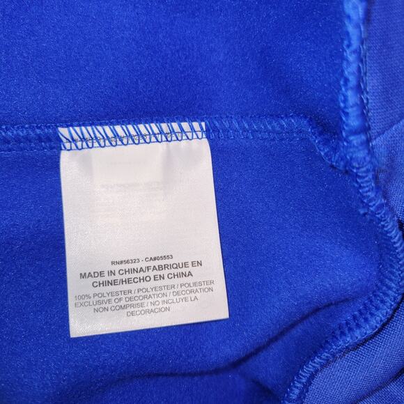 Nike Sweatshirt Pullover Thick 2XL Blue Long Therma Training Crew Logo Dri Fit - Picture 6 of 12